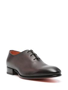 Santoni Leren Oxford schoenen - Bruin