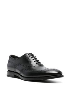 Henderson Baracco almond-toe leather brogues - Zwart