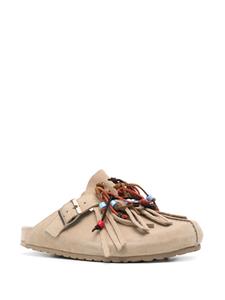 Scarosso Geo suede sandals - Beige