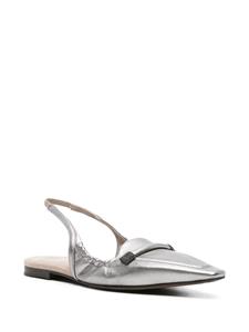 Brunello Cucinelli Slingback ballerina's - Zilver