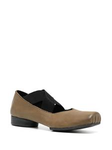 Uma Wang square-toe leather ballerina shoes - Bruin
