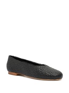 Sarah Chofakian William leren ballerina's - Zwart