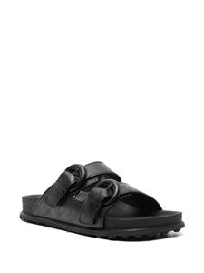 Marine Serre Slippers met monogram - Zwart