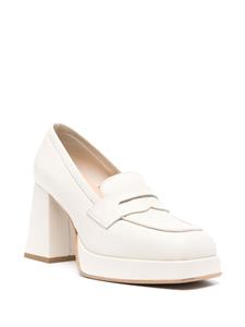 VAMSKO 90mm Greta leather pumps - Beige