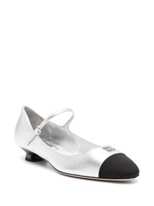Miu Miu Lola pumps met metallic-effect - Zilver