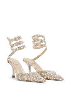René Caovilla Cleo pumps verfraaid met kristallen - Beige