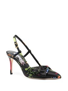 Sachin & Babi Lenox 90 pumps met bloemenprint - Zwart