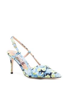 Sachin & Babi Lenox 90 pumps met bloemenprint - Blauw