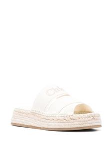 Chloé Espadrilles met geborduurd logo - Beige