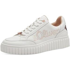 s.Oliver dames sneakers wit rosé
