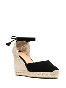 Castañer Carina espadrilles met sleehak - Zwart