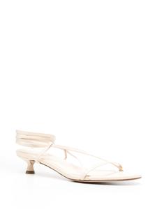 Aeyde Paige 35mm leren sandalen - Beige