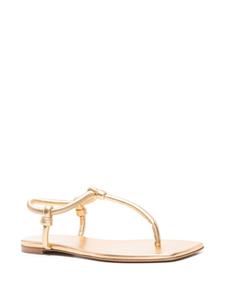 Gianvito Rossi Juno leren sandalen met bandje - Goud