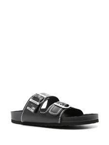 Love Moschino stud-embellished buckled sandals - Zwart