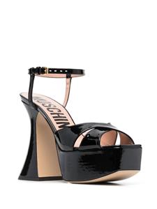Moschino Lakleren sandalen - Zwart