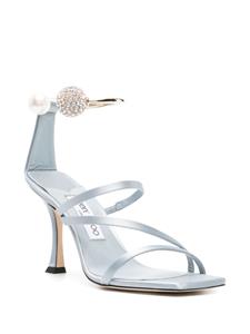 Jimmy Choo Otillia 90mm satin sandals - Blauw