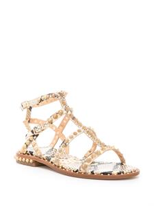 Ash Precious sandalen met pythonprint - Beige