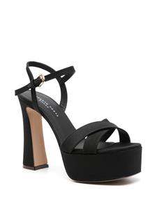 Roberto Festa 125mm satijnen sandalen - Zwart