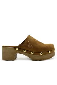 Thies 1856 Damen vegan Clog Rec Soft Tobacco Braun