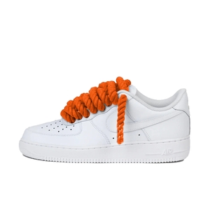 Nike Air force 1 low rope laces orange custom