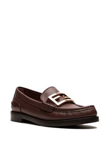 FENDI FF loafers met logoplakkaat - Bruin