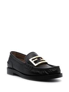 FENDI Loafers met logoplakkaat - Zwart