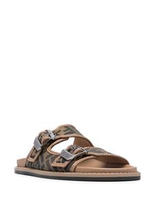 FENDI Sandalen met FF-logoprint - Bruin