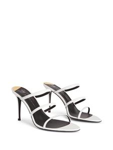 Giuseppe Zanotti Almiha 100mm leather mules - Wit