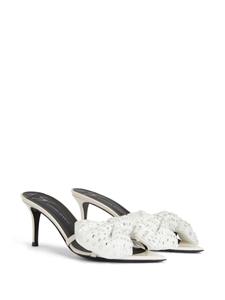 Giuseppe Zanotti Intriigo Alexandrine leren muiltjes - Wit
