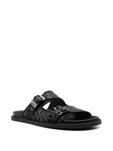 FENDI Sandalen met FF-logoprint - Zwart