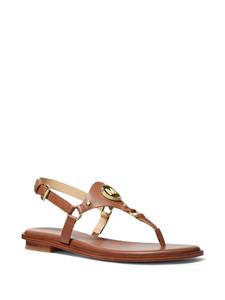 Michael Michael Kors Casey logo-plaque thong sandals - Bruin