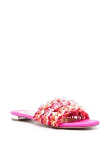 Aquazzura Crystal Cote slippers - Roze