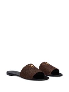 Giuseppe Zanotti Shirley glitter slides - Bruin