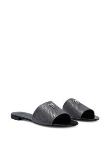 Giuseppe Zanotti Shirley leather slides - Grijs