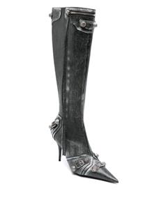 Balenciaga 90mm Cagole leather boots - Grijs