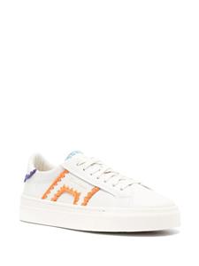 Santoni Leren sneakers - Beige