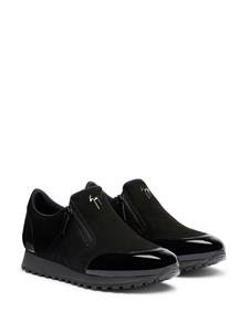 Giuseppe Zanotti Idle Run suede zip-up loafers - Zwart