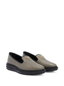 Giuseppe Zanotti Tim logo-lettering loafers - Grijs