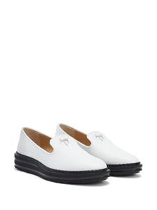 Giuseppe Zanotti Tim logo-lettering loafers - Wit