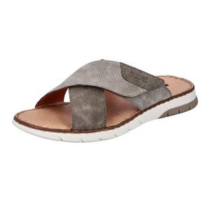 Rieker Pantolette, Sommerschuh, Schlappen, Klettschuh, mit Klettriemchen