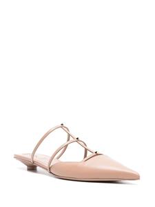 Valentino Garavani Rockstud Wispy leren slippers - Beige