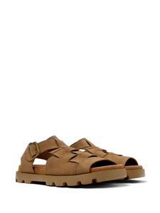 Camper Brutus buckled suede sandals - Bruin
