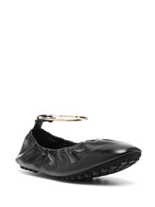 FENDI Filo leren ballerina's - Zwart