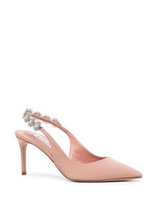 Aquazzura Comet Link grosgrain pumps - Roze