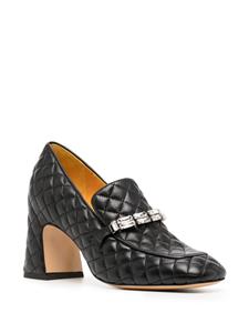 Madison.Maison quilted crystal-embellished pumps - Zwart