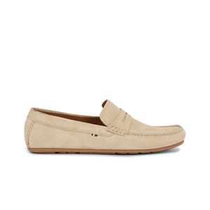Tommy Hilfiger Slipper "CASUAL HILFIGER SUEDE DRIVER", Pennyloafer, Slipper, Mokassin mit Zierriegel, schmale Form