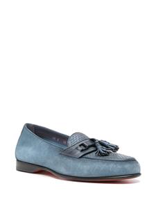 Santoni Andrea suede loafers - Blauw