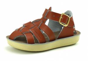 Stoute-schoenen.nl Salt Water Sandals Shark Bruin SAL35