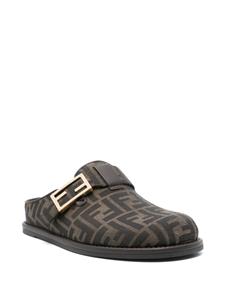 FENDI Feel FF muiltjes met motief - Bruin