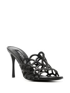 Sergio Rossi Sr Mermaid 90mm leather mules - Zwart